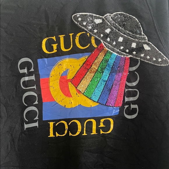 Gucci Black Sweatshirt with Vibrant UFO Motif - Picture 5 of 5